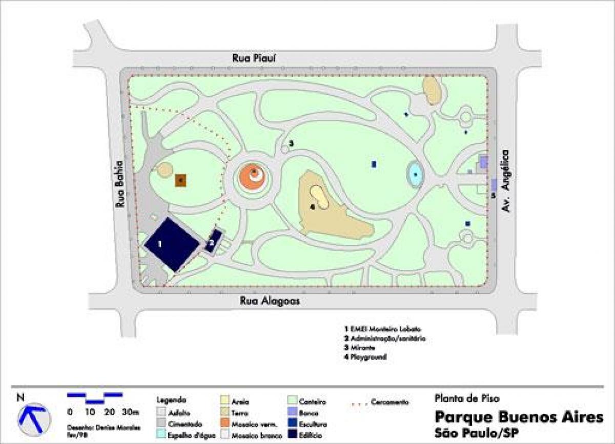 Map of Buenos Aires São Paulo park