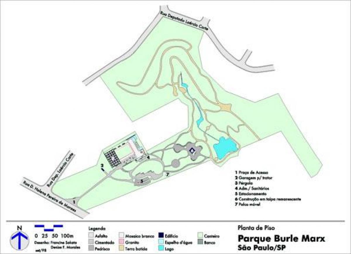 Map of Burle Marx park