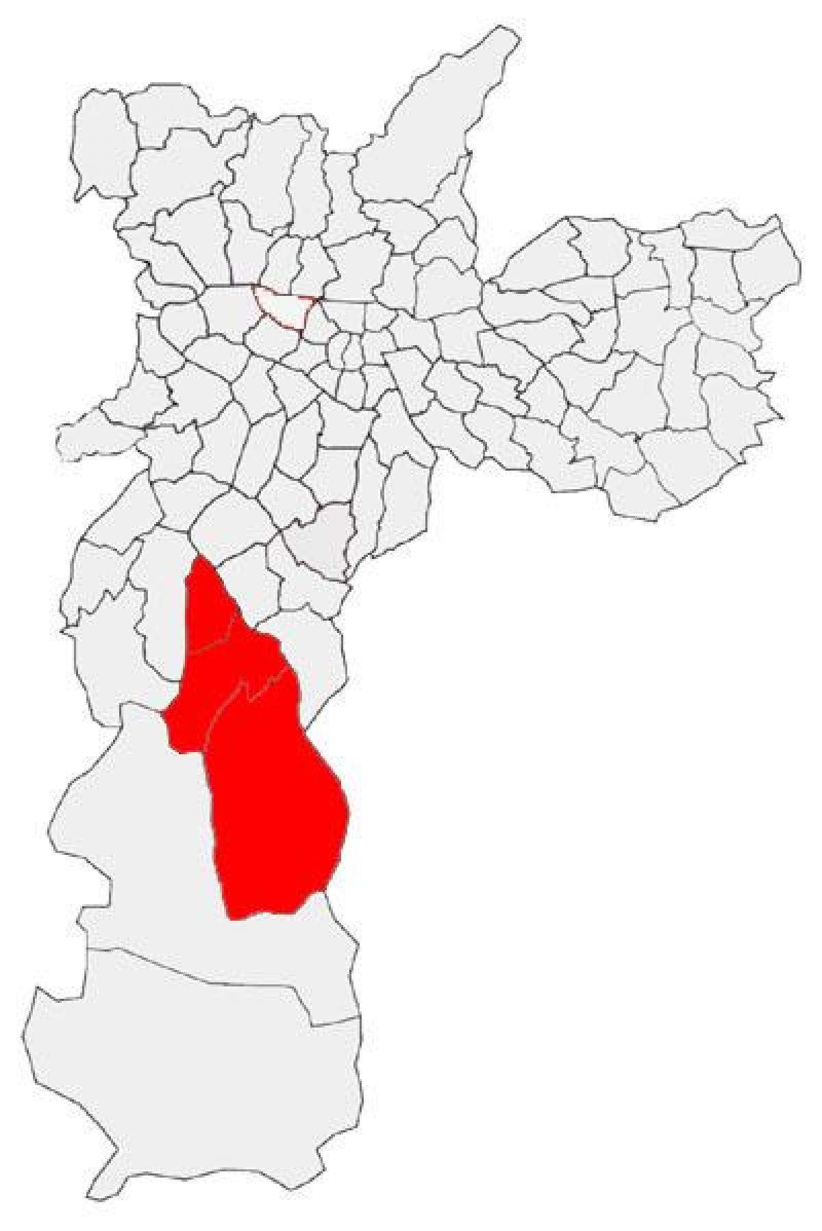 Map of Capela do Socorro sub-prefecture São Paulo