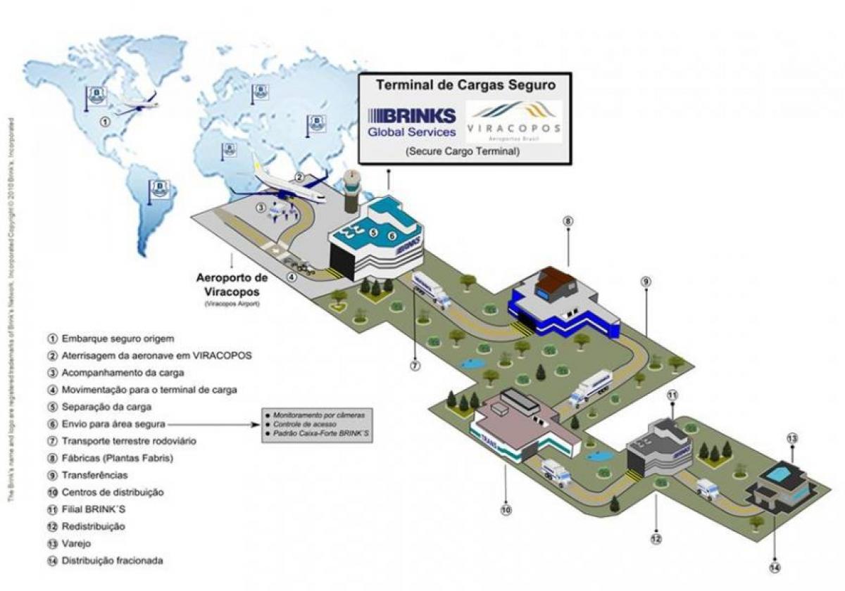 Map of international airport Viracopos - Terminal high security