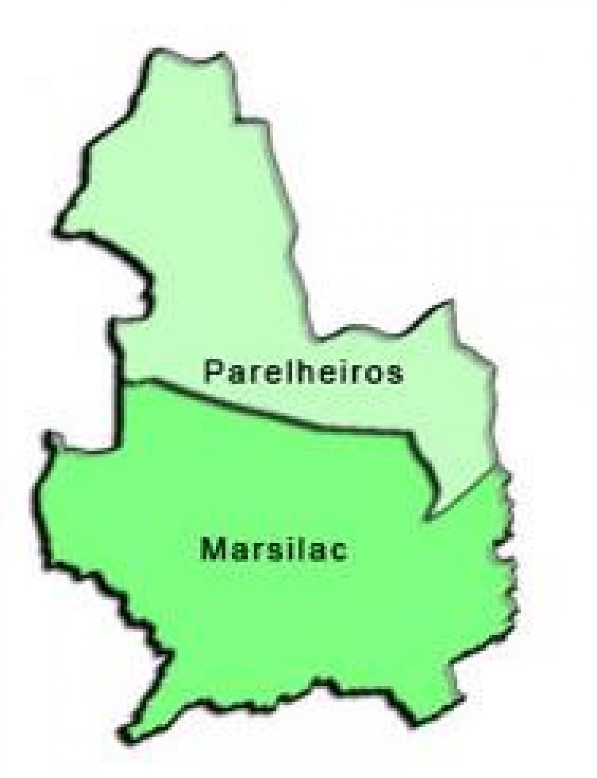 Map of Parelheiros sub-prefecture