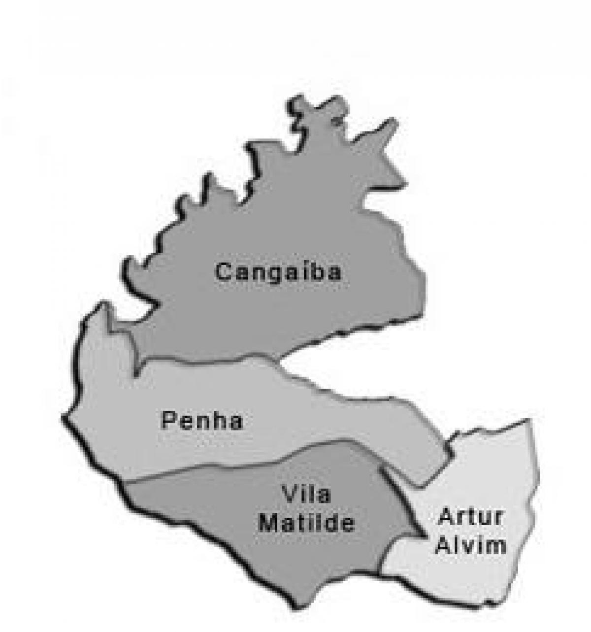 Map of Penha sub-prefecture