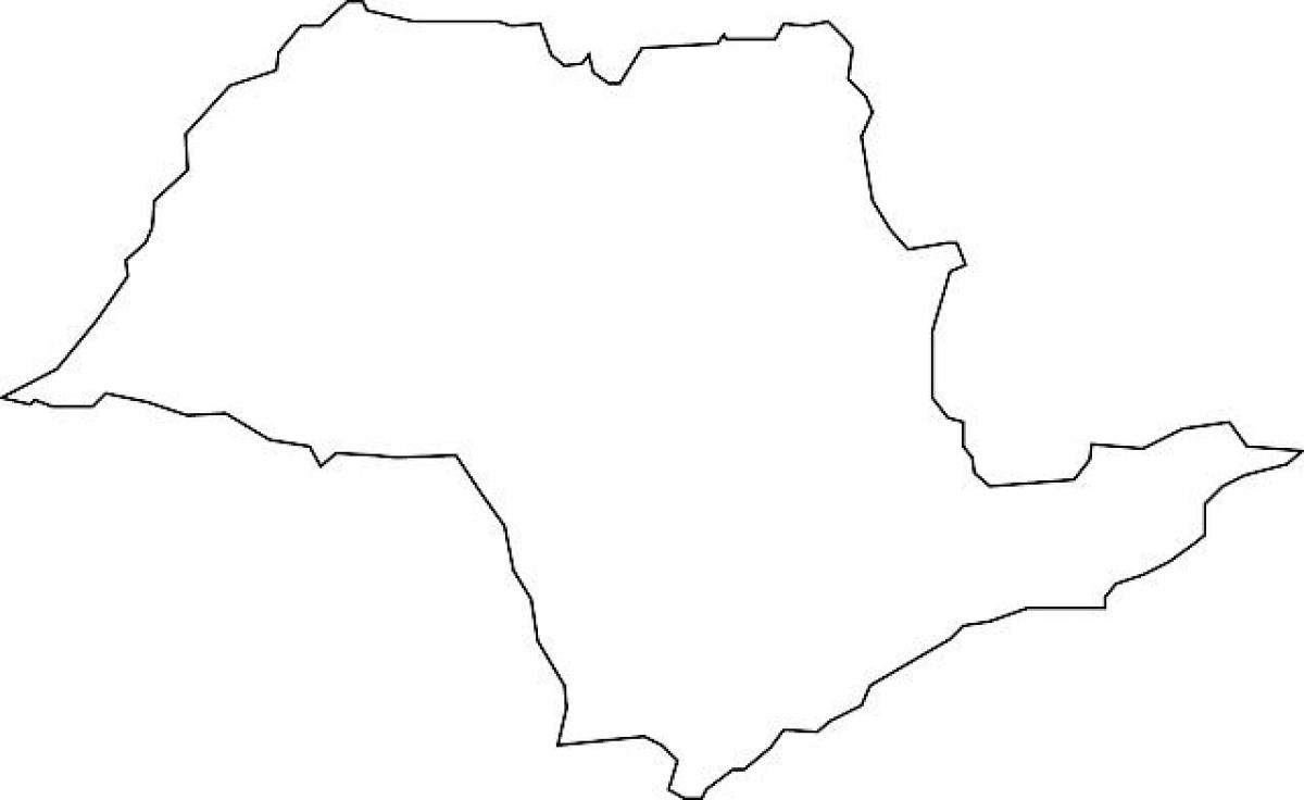 Map of São Paulo vector