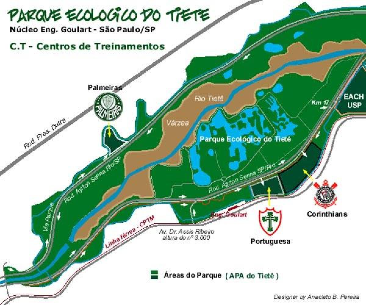 Map of Tiete Ecological Park
