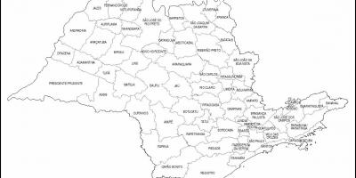 Map of São Paulo virgin - micro-regions