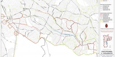 Map of Vila Prudente São Paulo - Roads