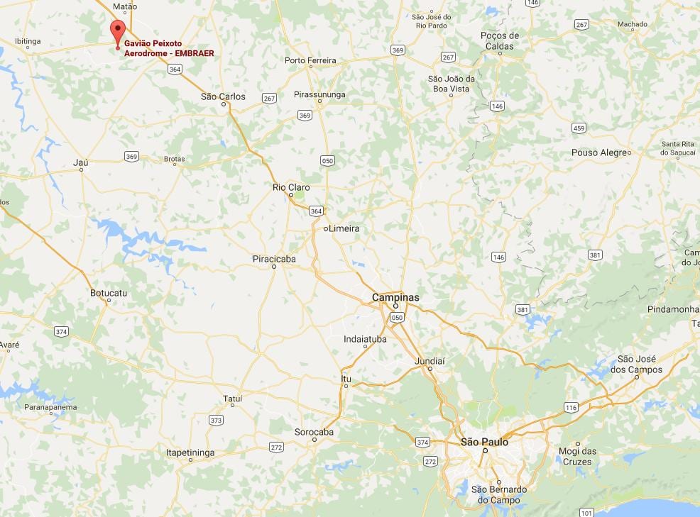 Map of aerodrome Gavião Peixoto