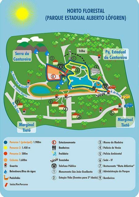 Map of Alberto Löfgren park - garden floral