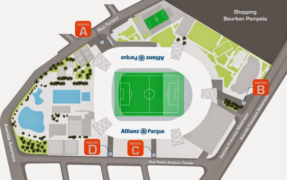 Map of Allianz Parque São Paulo