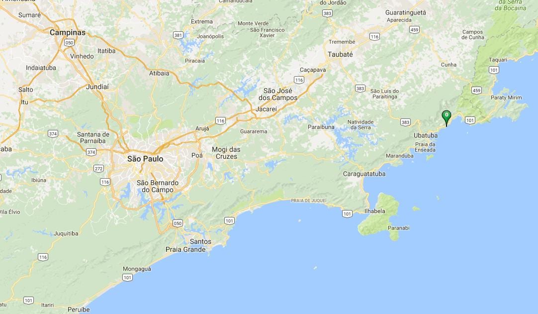 Map of beach Félix