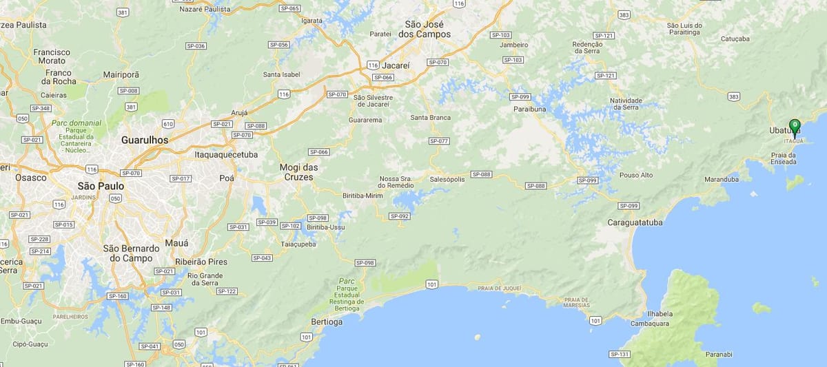 Map of beach Itaguá