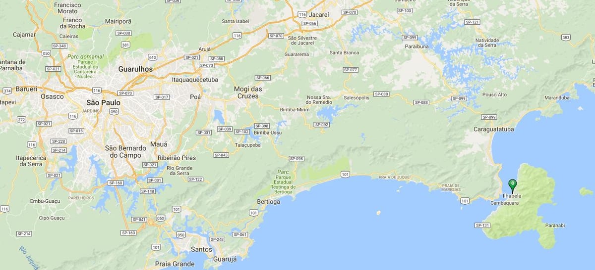 Map of beach Perequê