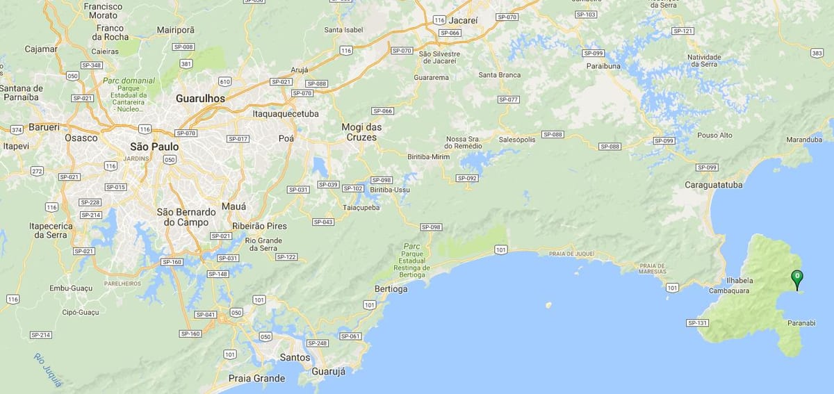 Map of beach Saco do Eustáquio