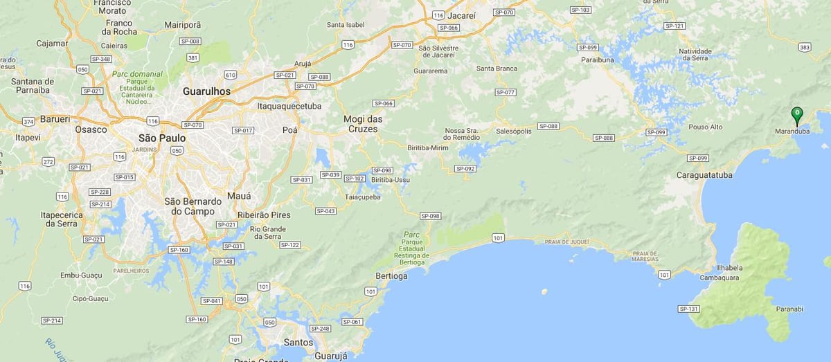 Map of beach Sapê