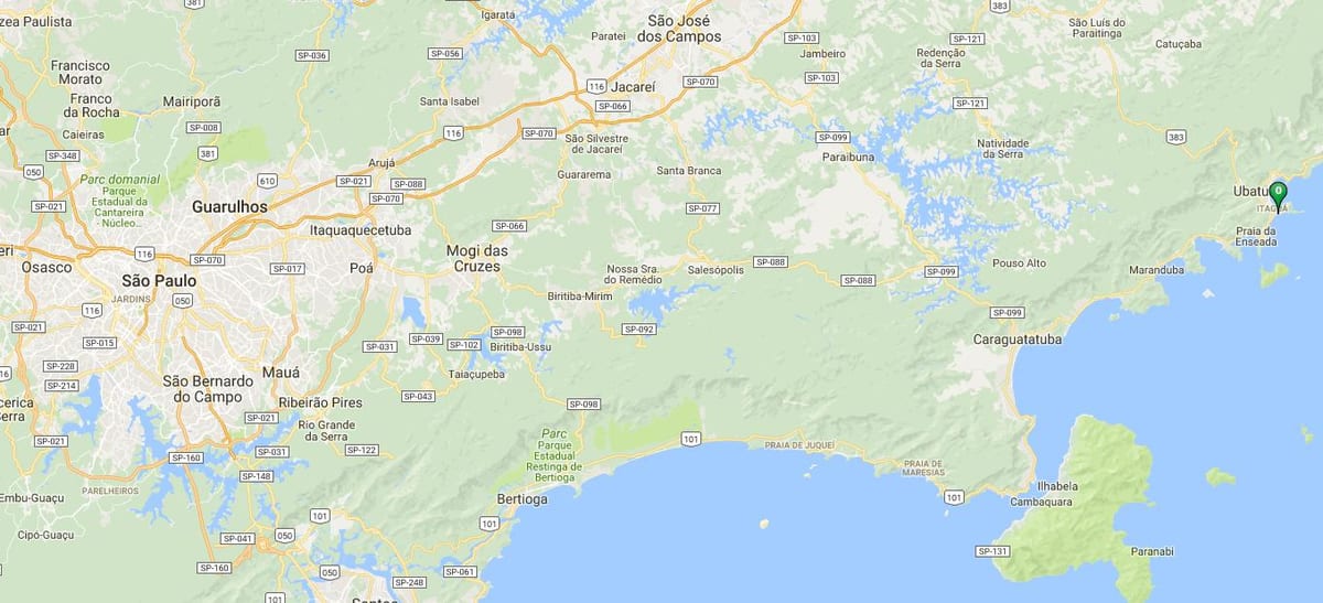 Map of beach Tenório