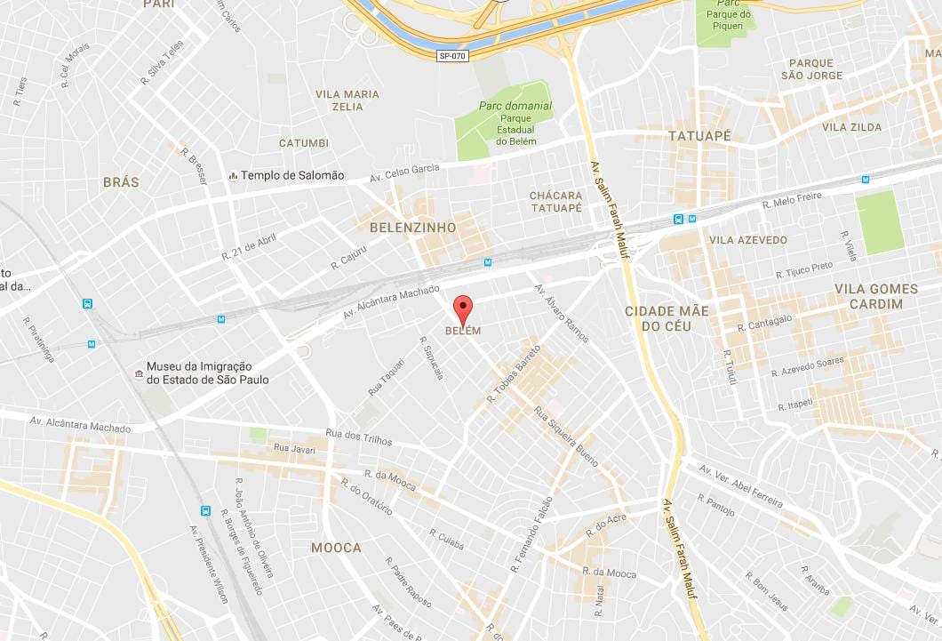 Map of Belém São Paulo