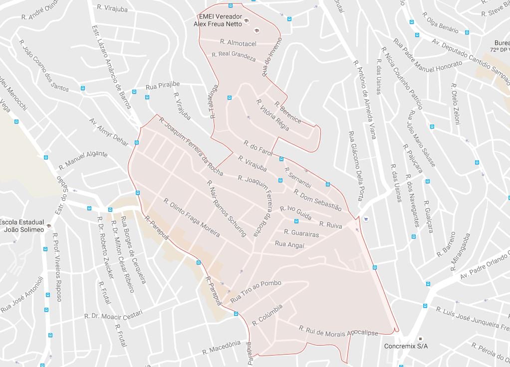 Map of Brasilândia São Paulo