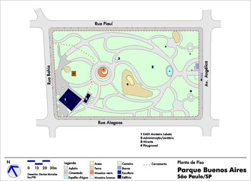 Map of Buenos Aires São Paulo park