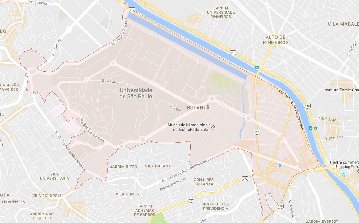 Map of Butantã São Paulo