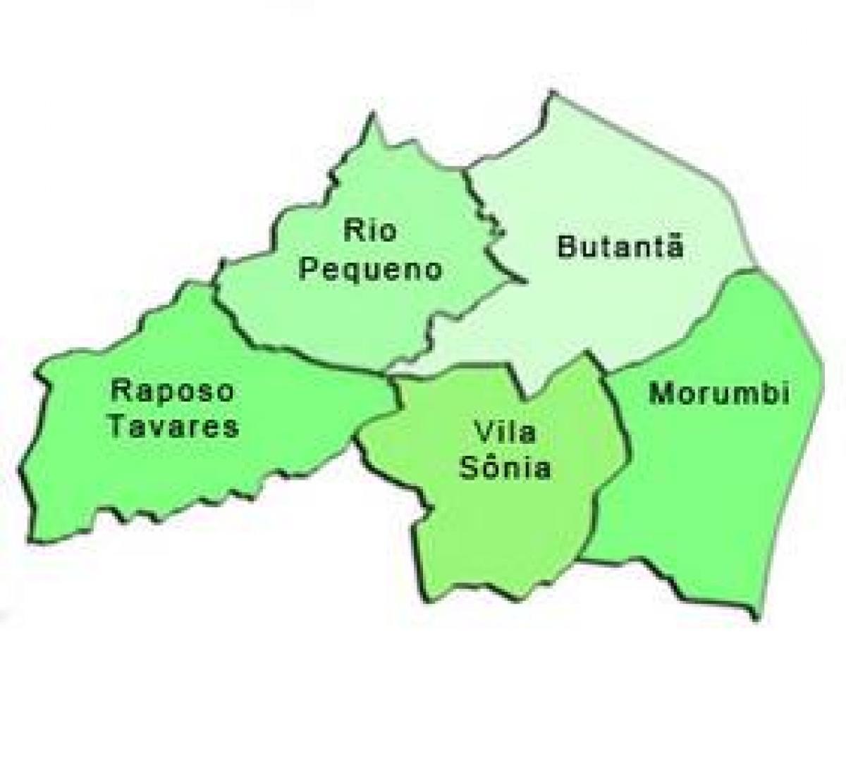 Map of Butantã sub-prefecture