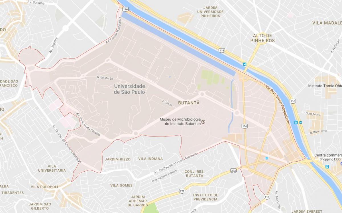Map of Butantã São Paulo