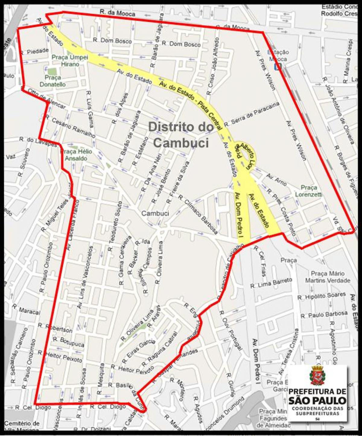 Map of Cambuci São Paulo