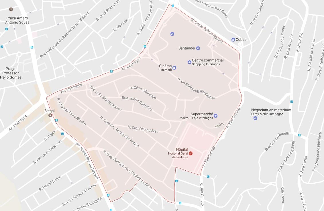 Map of Campo Grande São Paulo