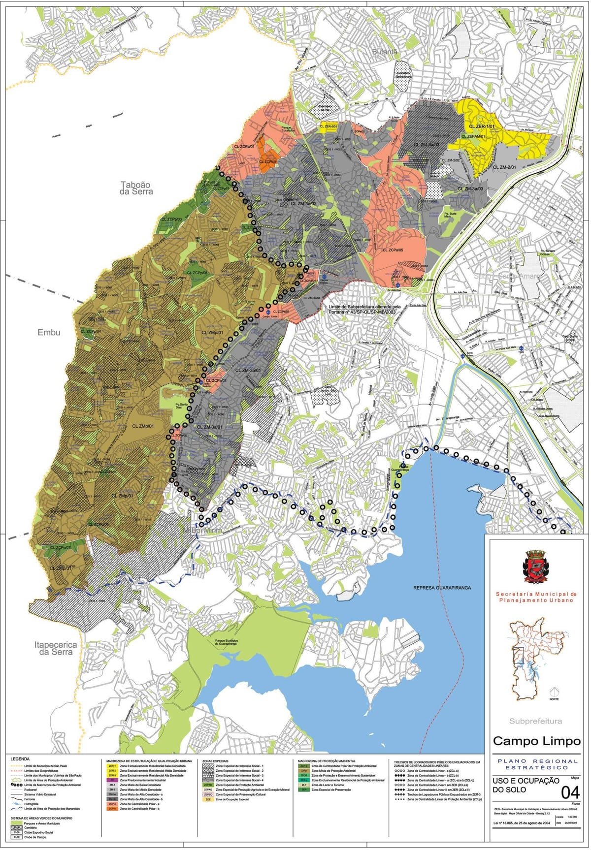Map of Campo Limpo São Paulo - Occupation of the soil