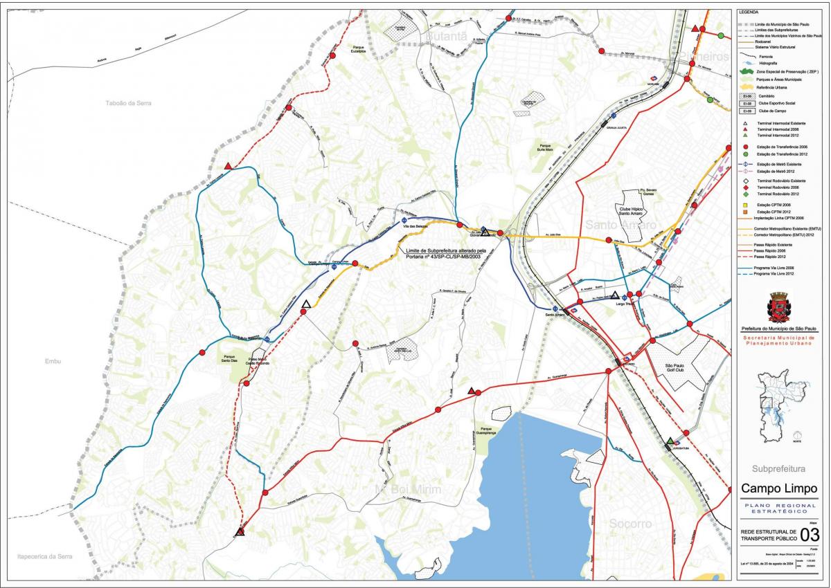 Map of Campo Limpo São Paulo - Public transports