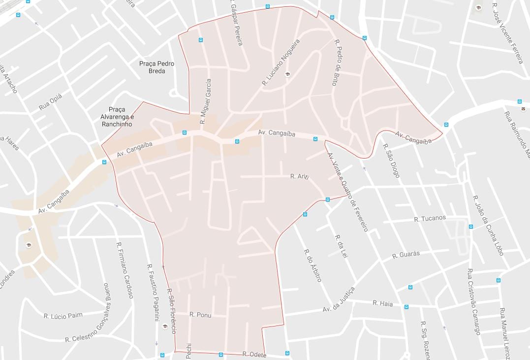 Map of Cangaíba São Paulo
