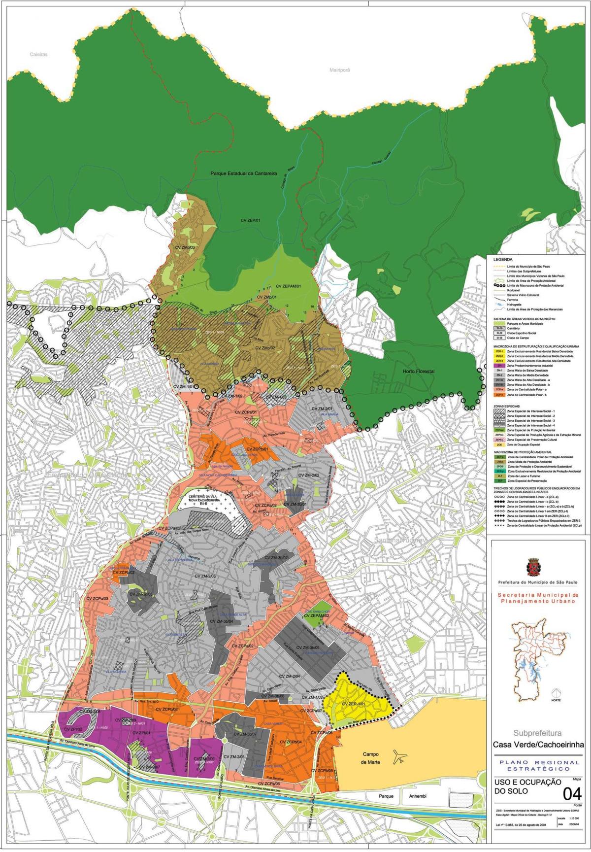 Map of Casa Verde São Paulo - Occupation of the soil