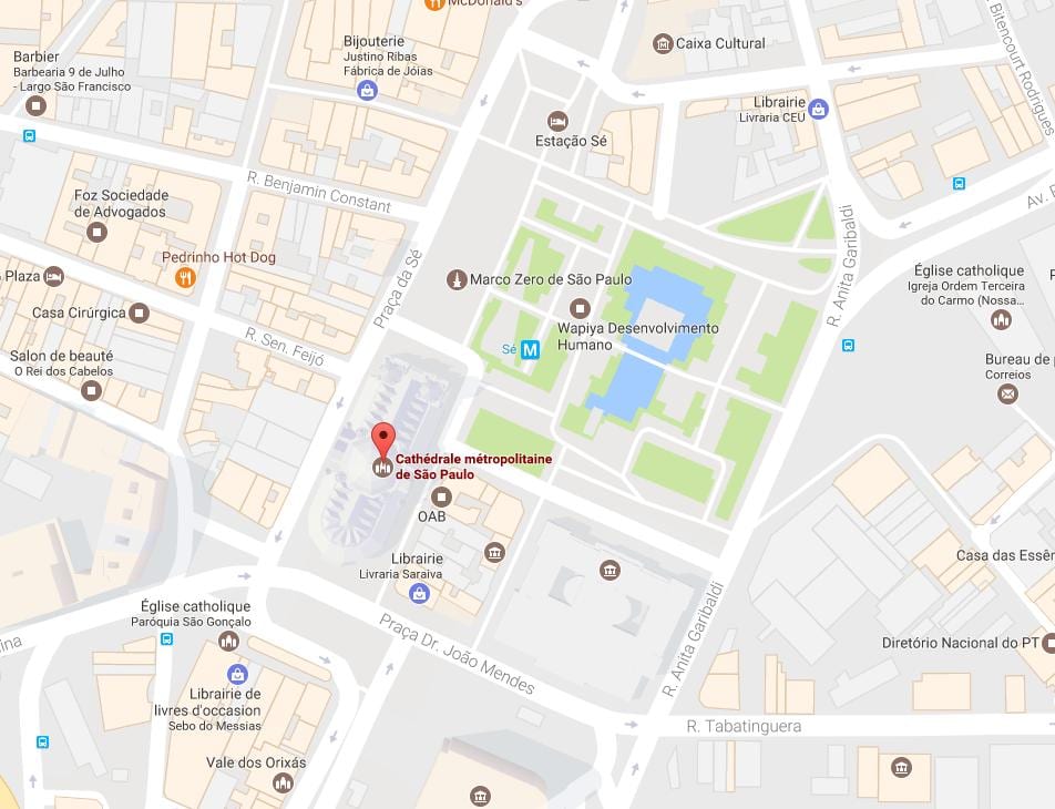 Map of cathedral of the Sé
