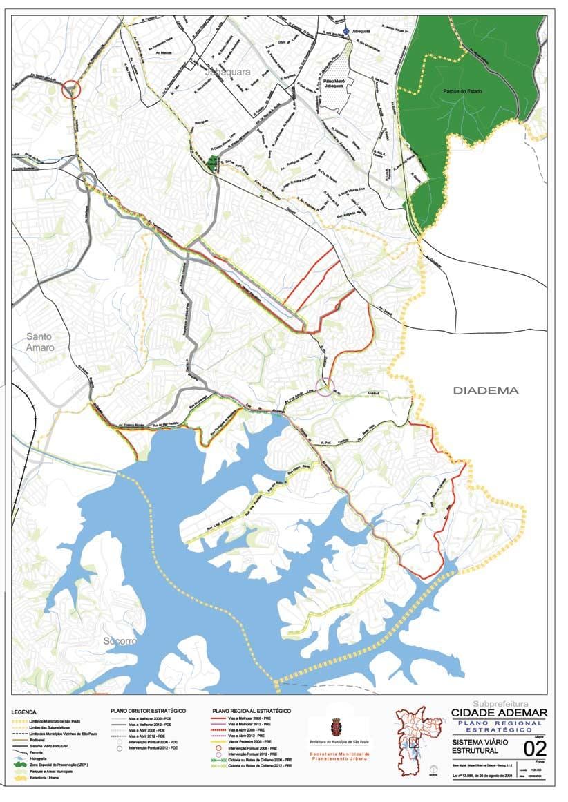 Map of Cidade Ademar São Paulo - Roads