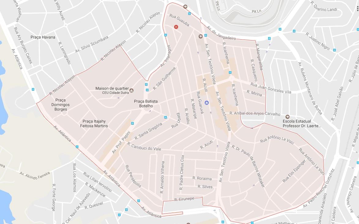 Map of Cidade Dutra São Paulo