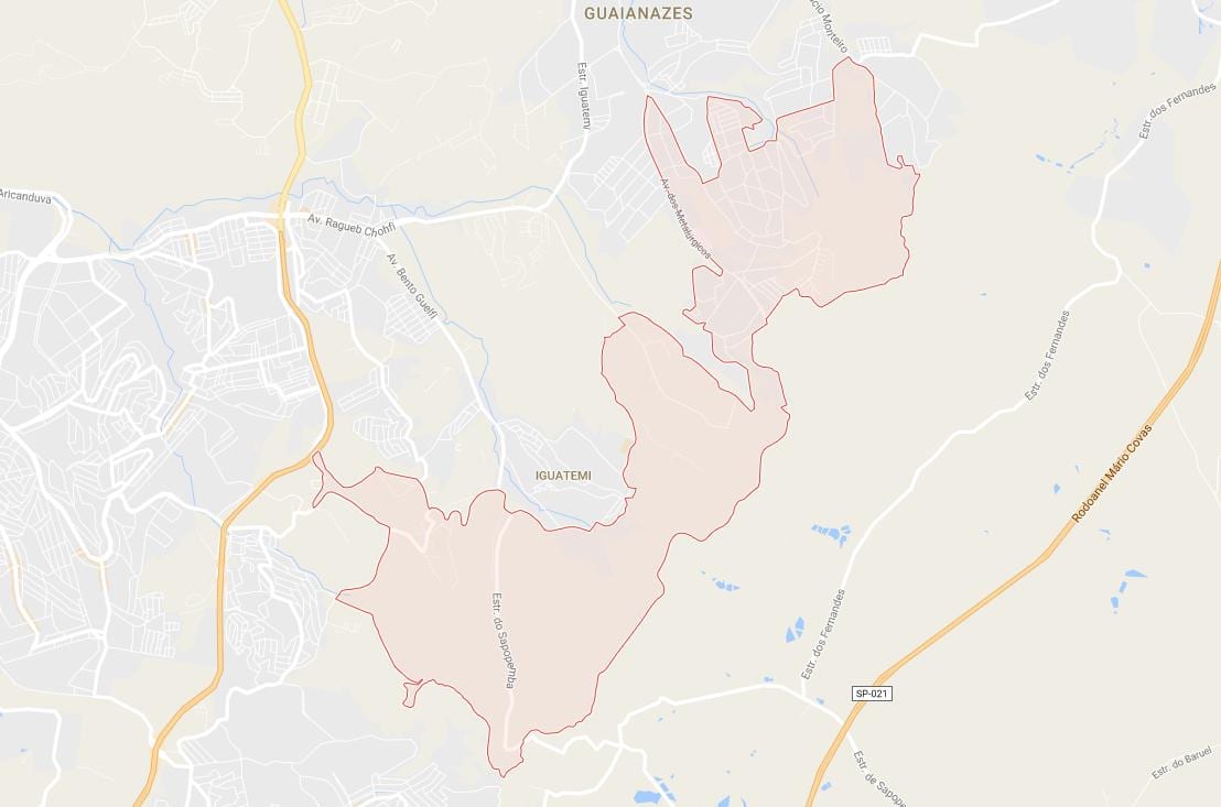 Map of Cidade Tiradentes São Paulo
