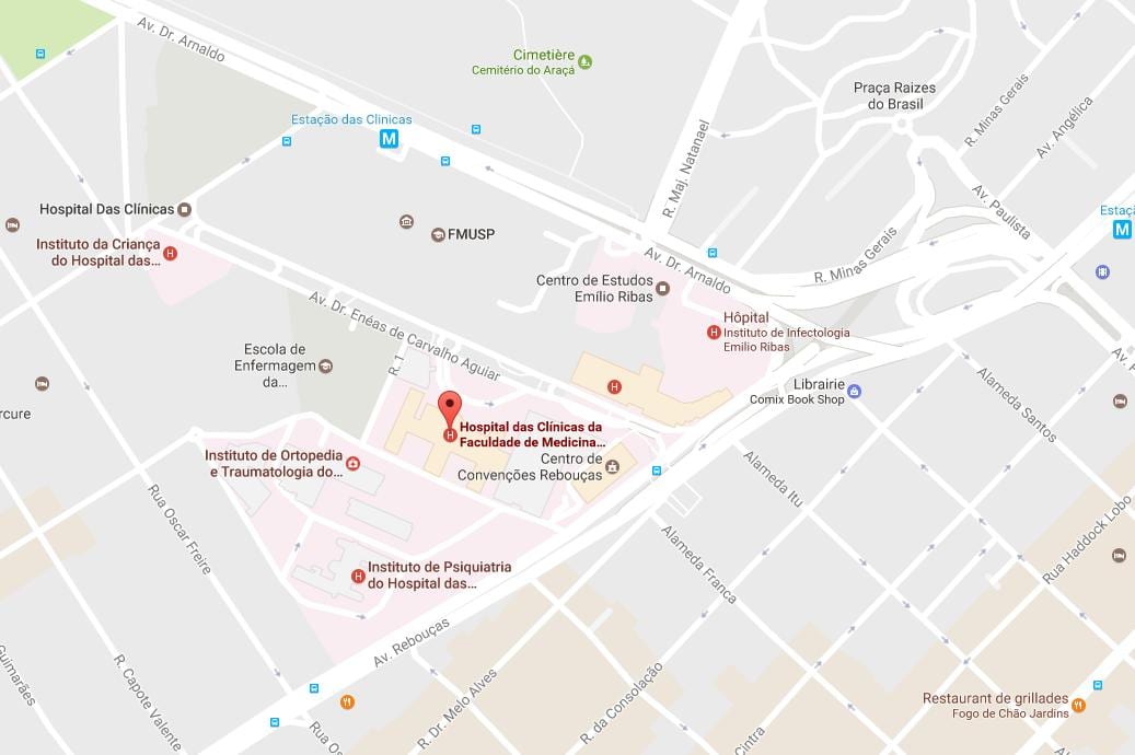 Map of Clínicas hospital