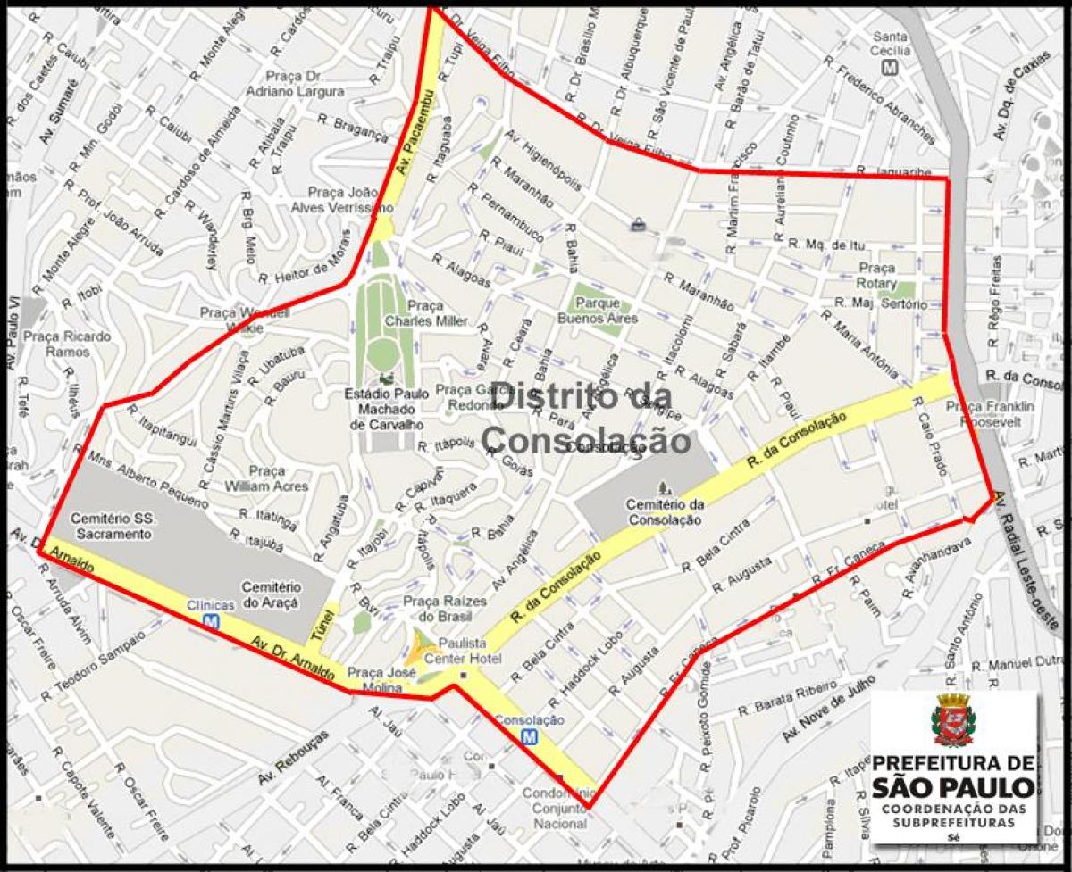 Map of Consolação São Paulo