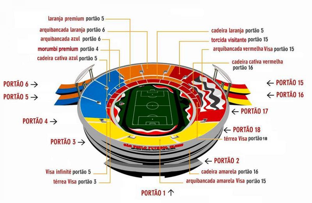 Map of Cícero-Pompeu-de-Toledo stadium