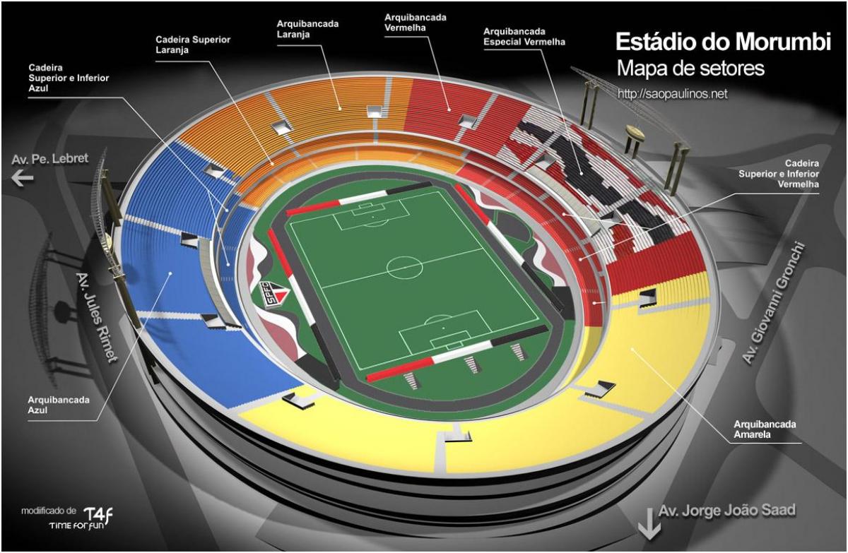 Map of Cícero-Pompeu-de-Toledo São Paulo stadium
