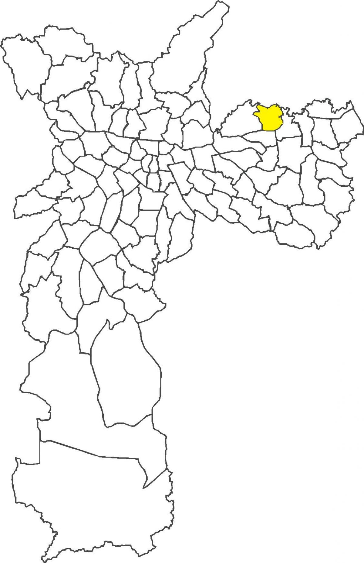 Map of Ermelino Matarazzo district