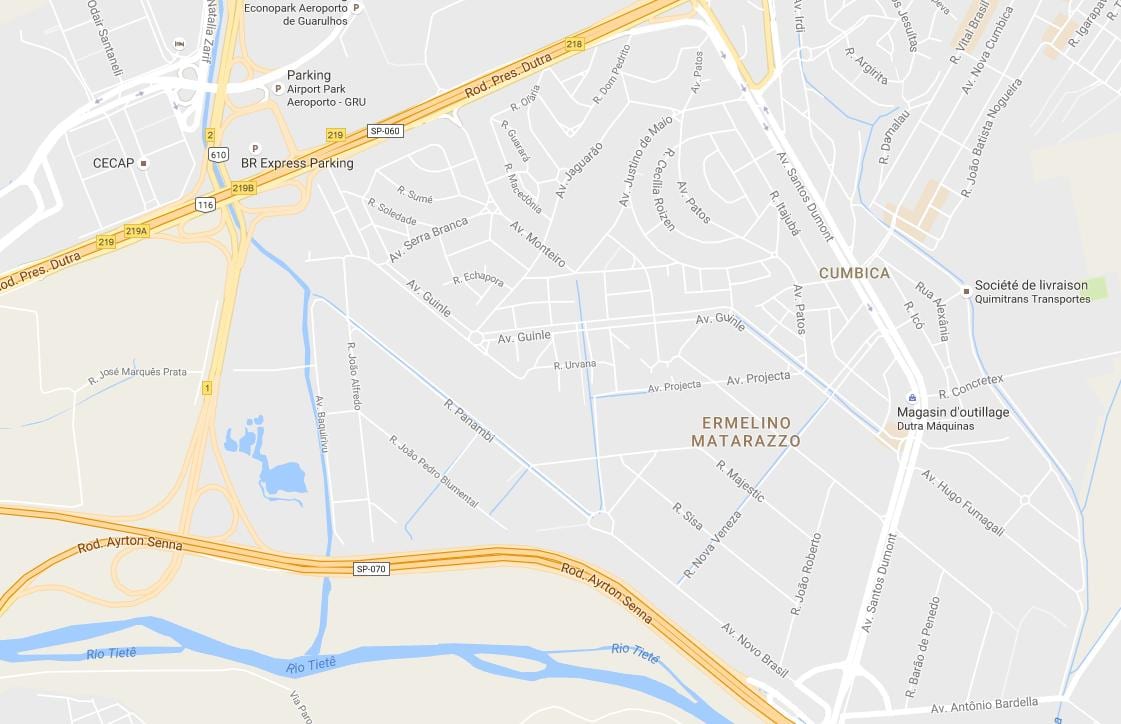 Map of Ermelino Matarazzo São Paulo