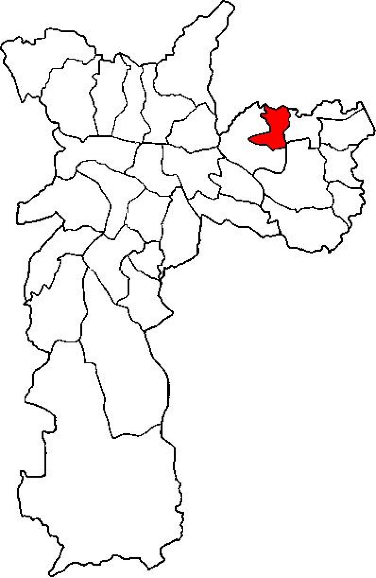 Map of Ermelino Matarazzo sub-prefecture São Paulo