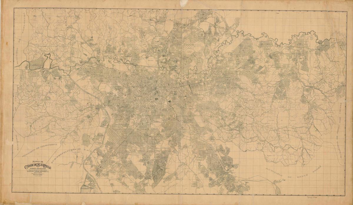 Map of former São Paulo - 1943