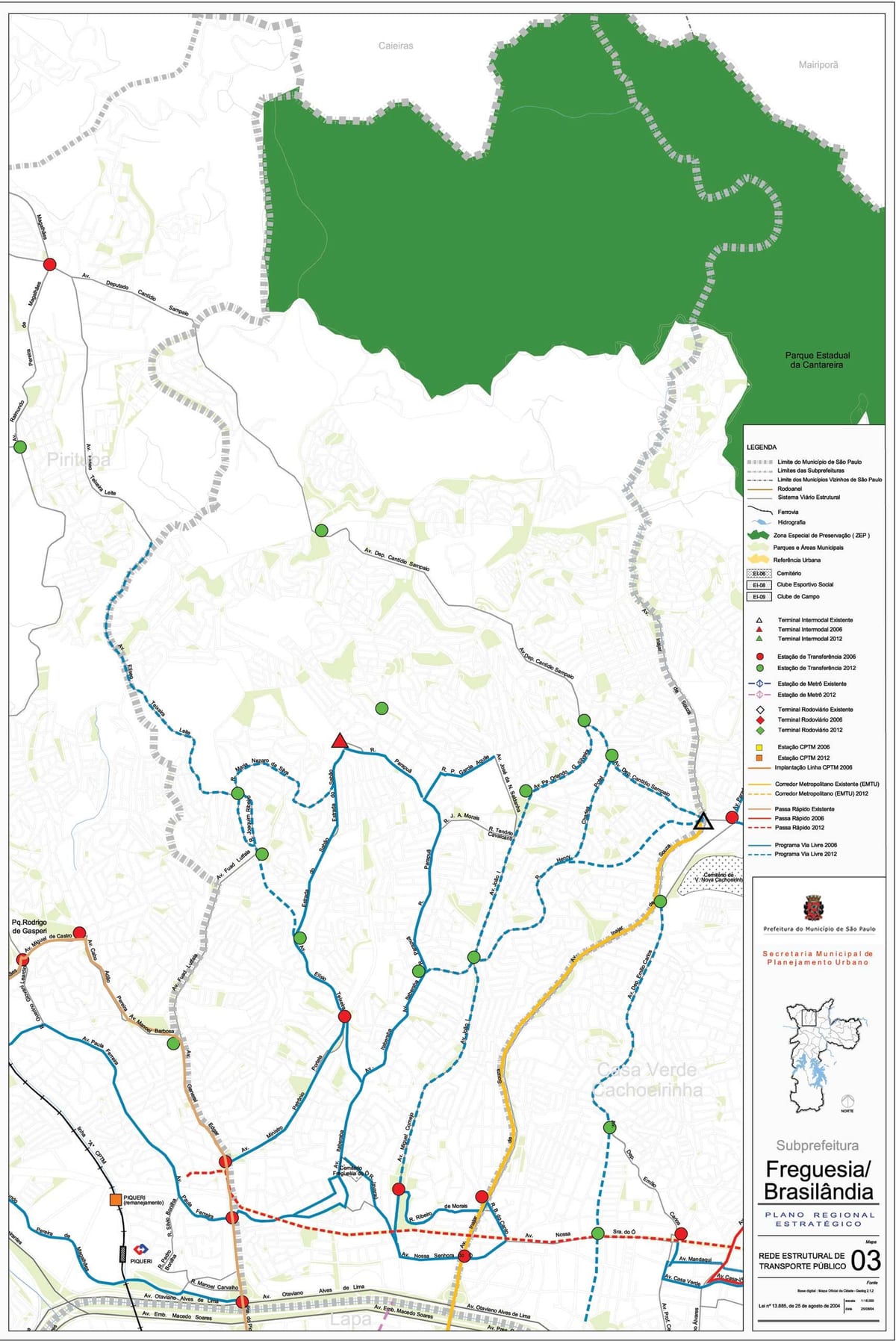 Map of Freguesia do Ó São Paulo - Public transports