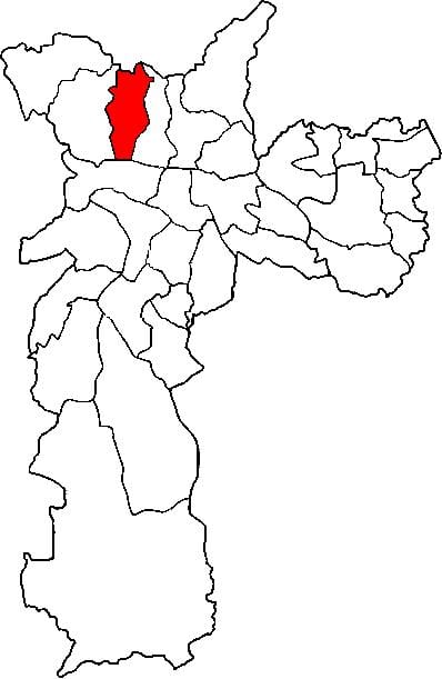 Map of Freguesia do Ó sub-prefecture São Paulo