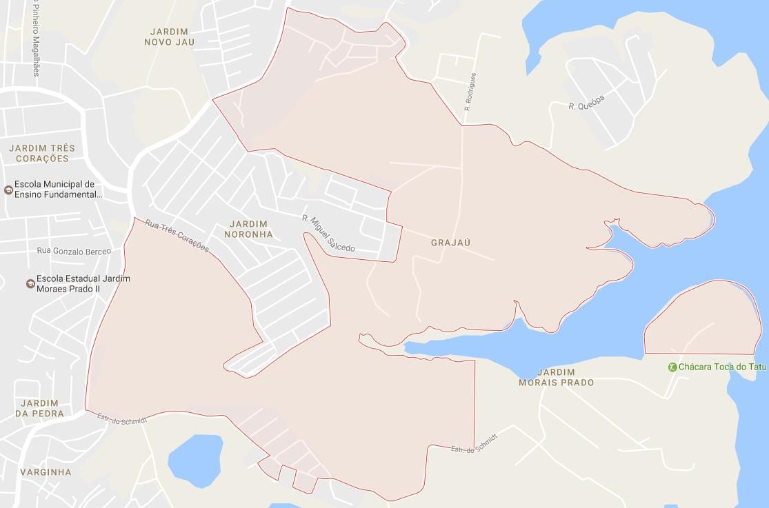 Map of Grajaú São Paulo