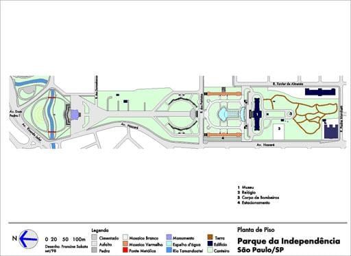 Map of Independência São Paulo Park
