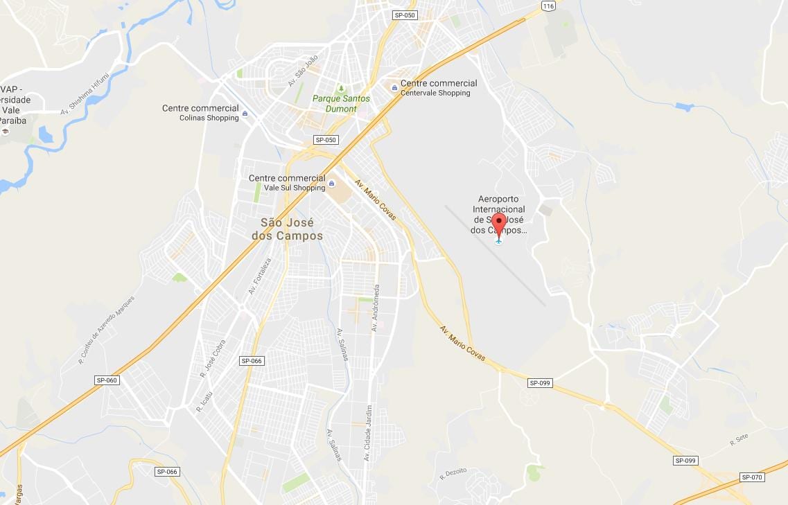 Map of international airport São José dos Campos