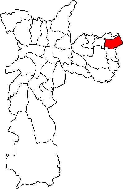 Map of Itaim Paulista - Vila Curuçá sub-prefecture São Paulo