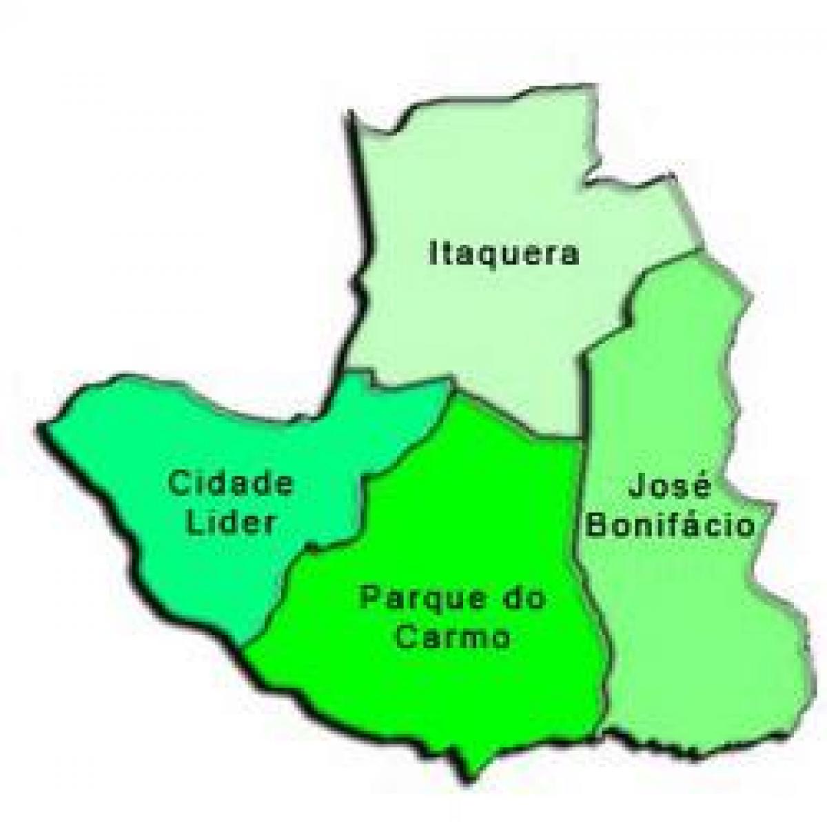Map of Itaquera sub-prefecture